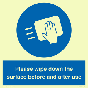 Please wipe down the surface before and after use